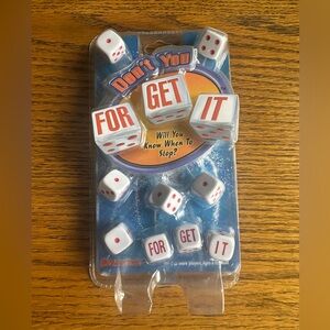 New Factory Sealed “Don't You For Get It" Dice Game